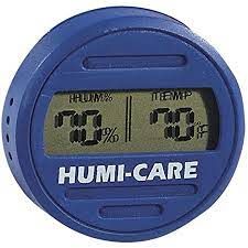 HUMI-CARE Blue Round Digital Hygrometer