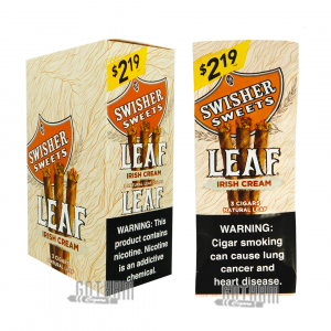 Swisher Sweets Leaf Irish Cream 10/3 Pouch 3/$2.19