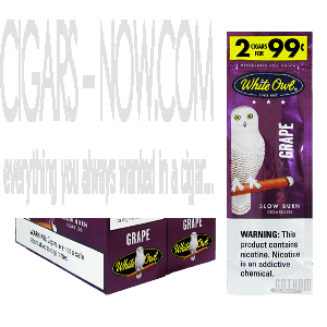 White Owl Cigarillos Grape 2 for $0.99