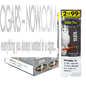White Owl Cigarillos Silver 2 for $0.99